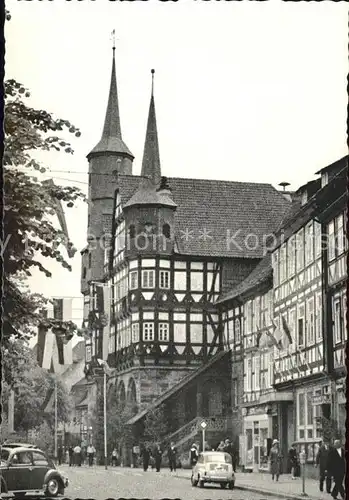 Duderstadt Rathaus mit Mariensaeule Kat. Duderstadt