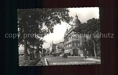 Nice Alpes Maritimes La Promenade Hotel Ruhl Palais Mediterranee Kat. Nice