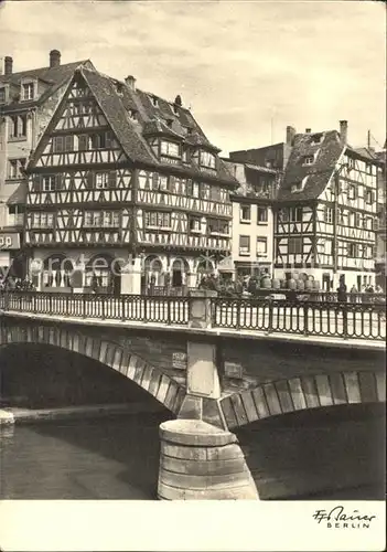 Strassburg Elsass Fachwerkhaus an der Weissturmstrasse Kat. Strasbourg