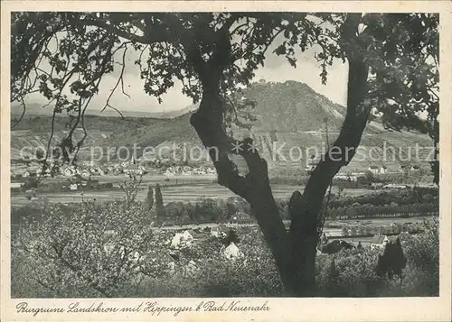 Bad Neuenahr Ahrweiler Burgruine Landskron mit Hippingen Kat. Bad Neuenahr Ahrweiler