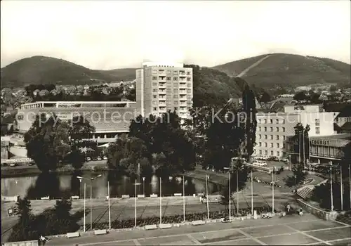 Suhl Thueringer Wald Centrum Hochhaus mit Interhotel Thueringen Tourist Kat. Suhl