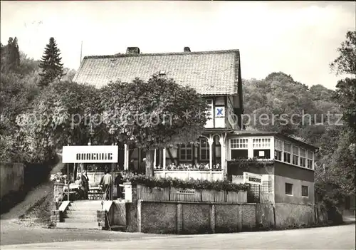 Treseburg Harz HOG Restaurant Cafe Burgstieg Kat. Treseburg