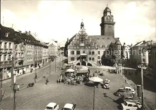 Plauen Vogtland Altmarkt mit Rathaus Kat. Plauen