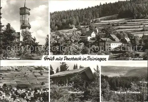 Deesbach Froebelturm Ferienheim Hexenkanzel Panorama Kat. Deesbach