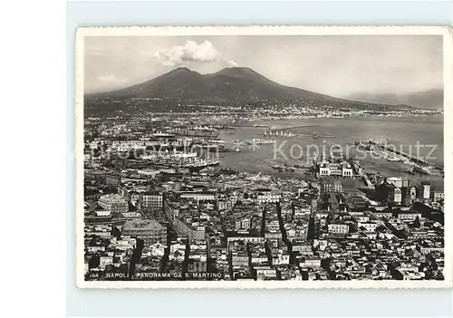 Napoli Neapel Panorama da S Martino Kat. Napoli