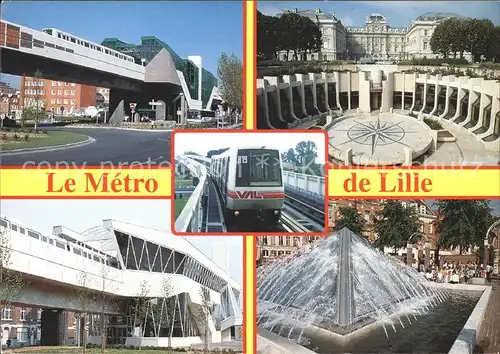 Lille Nord Metro Brunnen  Kat. Lille