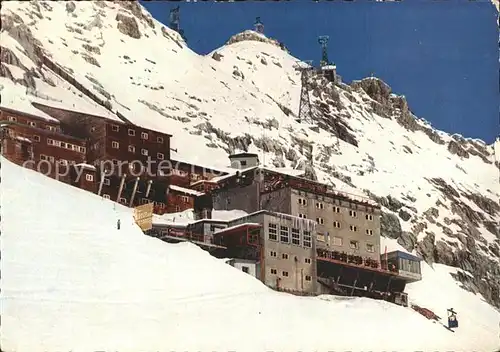 Zugspitze Zugspitzbahn Hotel Schneefernerhaus Hangbahn  Kat. Garmisch Partenkirchen