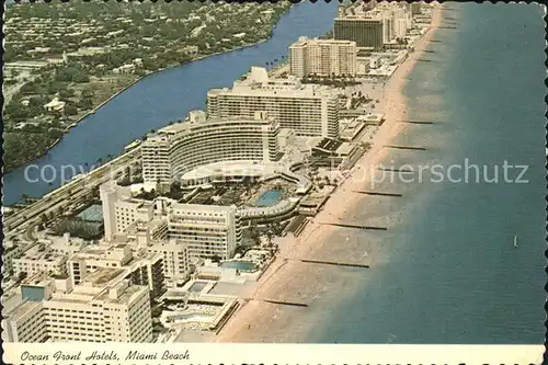 Miami Beach Ocean front Hotels Fliegeraufnahme Kat. Miami Beach