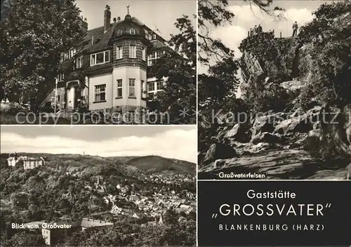 Blankenburg Harz Gaststaette Grossvaterfelsen  Kat. Blankenburg