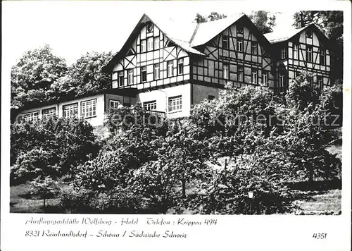 Reinhardtsdorf Schoena Wolfsberg Hotel Kat. Reinhardtsdorf Schoena