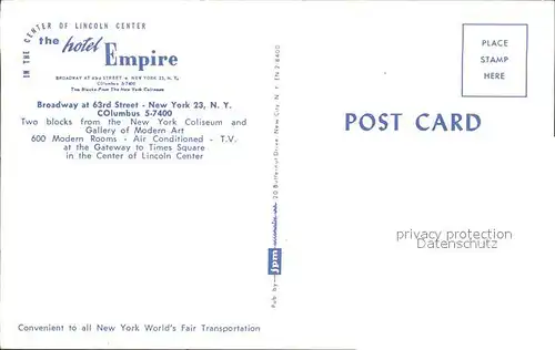 New York City Center Lincoln Hotel Empire / New York /