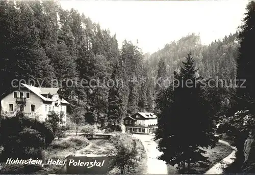 Hohnstein Saechsische Schweiz Hotel Polenztal Kat. Hohnstein