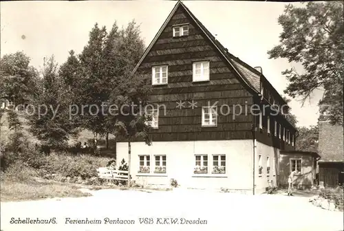 Schellerhau Ferienheim Pentadcon VEB KKW Dresden Kat. Altenberg