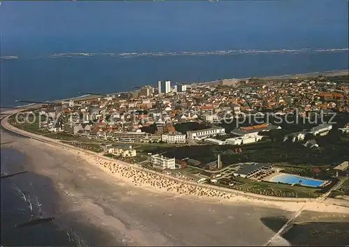 Norderney Nordseebad Fliegeraufnahme Weststrand Wellenfreibad Kat. Norderney