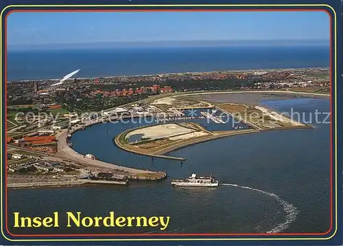 Norderney Nordseebad Fliegeraufnahme Hafen Kat. Norderney