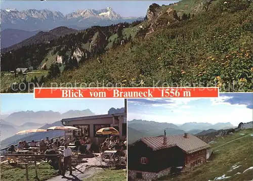 Zugspitze Blick vom Brauneck Gedaechtnishuette %re Kat. Garmisch Partenkirchen