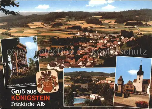 Koenigstein Oberpfalz Aussichtsturm Ossinger Kat. Koenigstein