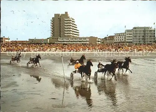 Cuxhaven Nordseebad Duhne Strand Pferderennen Trabrennen Kat. Cuxhaven