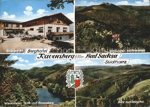 Bad Sachsa Harz Berghotel Ravensberg Katzenstein Staeberhai Wiesenbeker Teich  Kat. Bad Sachsa