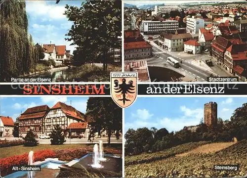 Sinsheim Elsenz Stadtzentrum Steinsberg  Kat. Sinsheim