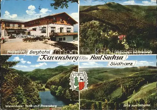 Bad Sachsa Harz Hotel Berghof Ravensberg Katzenstein Stoeberhai Wiesenbeker Teich  Kat. Bad Sachsa