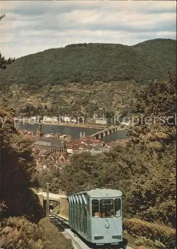 Heidelberg Neckar Bergbahn Kat. Heidelberg