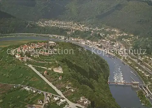 Neckarsteinach Dilsberg Fliegeraufnahme Kat. Neckarsteinach