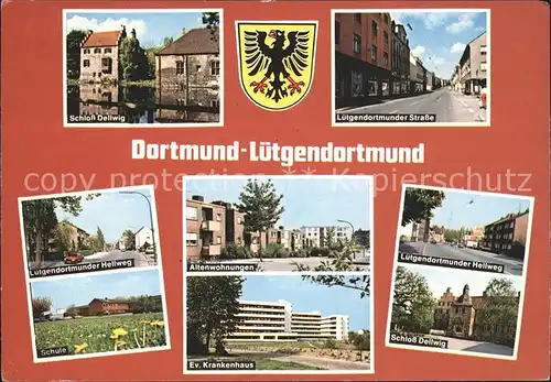 Luetgendortmund Schloss Dellwig Hellweg Schloss Dellwig Ev Krankenhaus Schule Kat. Dortmund