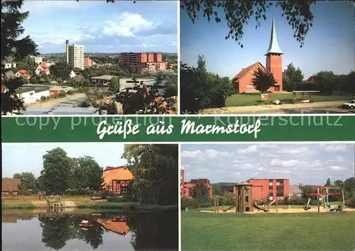 Marmstorf Kirche Teich Spielplatz  Kat. Hamburg