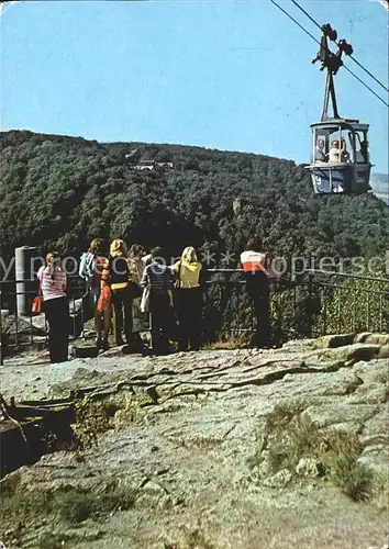 Thale Harz Hexentanzplatz mit Hotel Rosstrappe und Gondelbahn Kat. Thale