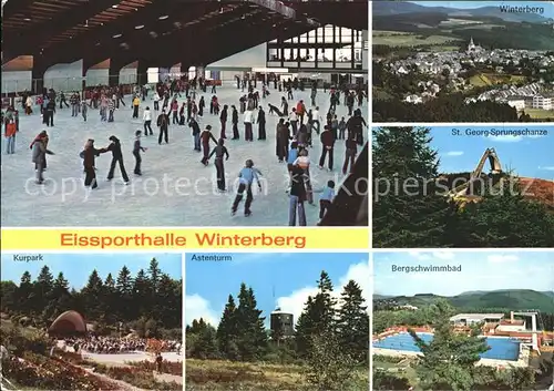Winterberg Hochsauerland Eissporthalle St Georg Sprungschanze Kurpark Astenturm Bergschwimmbad Kat. Winterberg