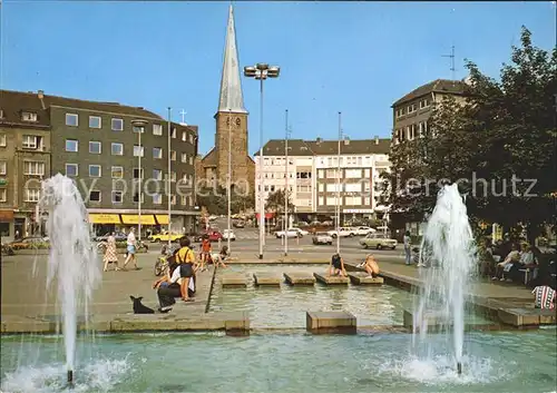 Muelheim Ruhr Berliner Platz Kirche Springbrunnen Kat. Muelheim an der Ruhr