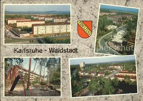 Waldstadt Karlsruhe Fliegeraufnahme Kinderspielplatz Kat. Karlsruhe