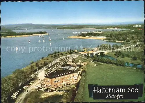 Haltern Hotel Seestern Seeterrassen im Seebad Seehof Fliegeraufnahme / Haltern am See /Recklinghausen LKR