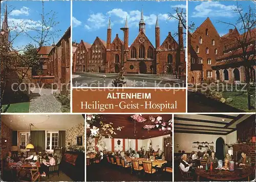 Luebeck Altenheim Heiligen Geist Hospital Speisesaal Kaminzimmer Kat. Luebeck
