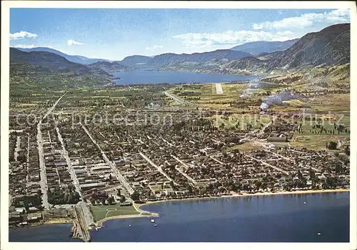 Penticton Okanagan Lake Skaha Lake Fliegeraufnahme Kat. Penticton