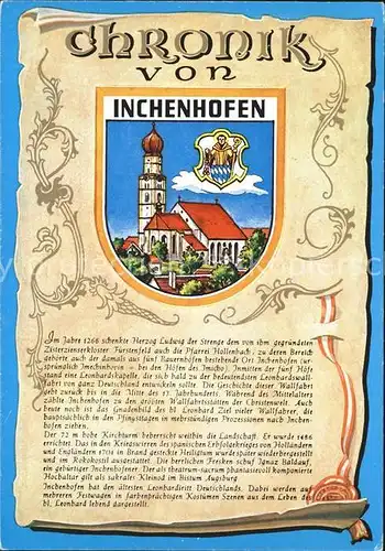 Inchenhofen Chronik Leonbadrskapelle Kat. Inchenhofen