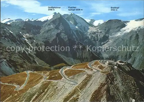 Grossglockner Hochalpenstrasse Fliegeraufnahme Kat. Oesterreich