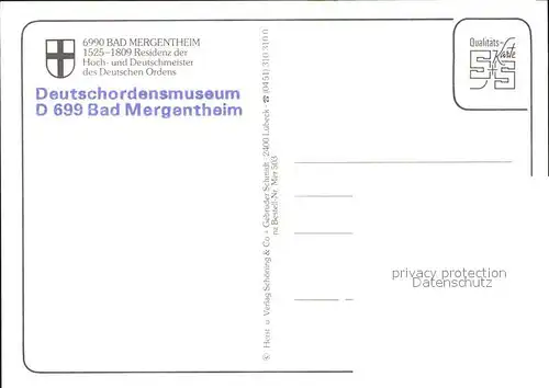 Bad Mergentheim Deutschordens Museum  Kat. Bad Mergentheim