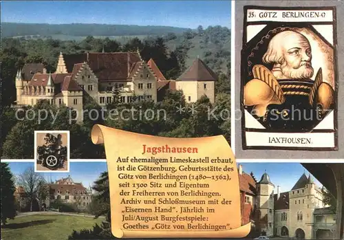 Jagsthausen Heilbronn Goetz Berlingen Schlossmuseum Kat. Jagsthausen