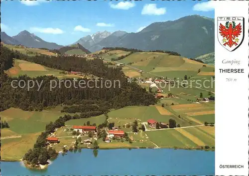 Thiersee Fliegeraufnahme Camping Kat. Thiersee