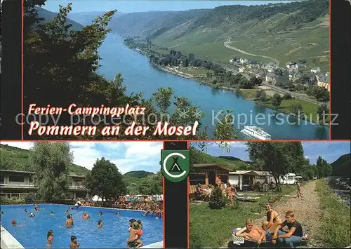 Pommern Mosel Camping Moselpartie Schwimmbad Kat. Pommern