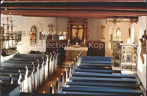 Hallig Hooge Kirche innen Kat. Hooge