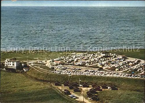 Wremen Strandhalle Fliegeraufnahme Camping Kat. Wremen