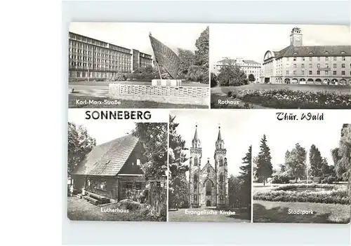 Sonneberg Thueringen Rathaus Lutherhaus Kat. Sonneberg
