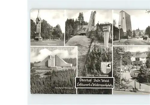 Oberhof Thueringen Monument Schanze Haus der Freundschaft Kat. Oberhof Thueringen