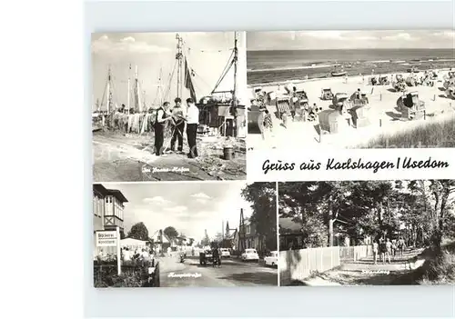 Karlshagen Hauptstrasse Strandweg Hafen Kat. Karlshagen Usedom