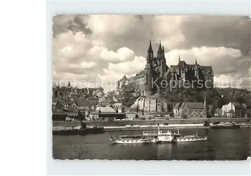 Meissen Elbe Sachsen Burgberg Dampfer Kat. Meissen