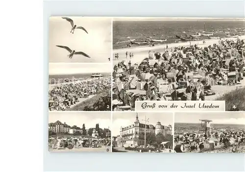 Usedom Moewenflug Seebad Ahlbeck Heringsdorf Strandleben Bansin Kat. Usedom