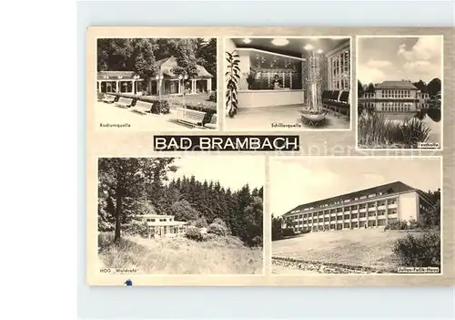 Bad Brambach Radiumquelle Schillerquelle Festhalle Julius Fucik Haus Kat. Bad Brambach